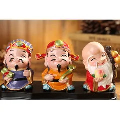 Tượng Resin Phúc Lộc Thọ & Thần Tài Mini – Trang Trí Nhà, Ô Tô, Cửa Hàng Khai Trương, Chiêu Tài