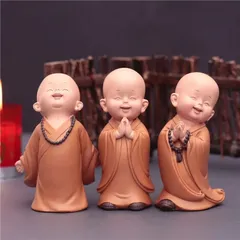 Bộ 12 chú tiểu 8 cm đủ dáng - FREESHIP - Bộ tượng chú tiểu an nhiên vui vẻ (giá trọn hộ)