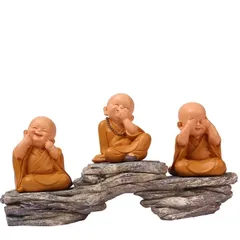 Bộ 12 chú tiểu 8 cm đủ dáng - FREESHIP - Bộ tượng chú tiểu an nhiên vui vẻ (giá trọn hộ)