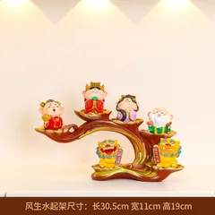 Thần Tài Trang Trí Văn Phòng Chiêu Tài Ngũ Phúc Sáng Tạo