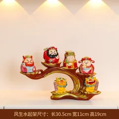 Thần Tài Trang Trí Văn Phòng Chiêu Tài Ngũ Phúc Sáng Tạo