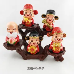 Tượng Ngũ Thánh Thần Tài Mini – Trang Trí Để Bàn, Phong Thủy Chiêu Tài, Quà Tặng Cao Cấp