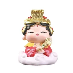 Bộ Tượng Mini Quan Âm – Phật – Thần Tài – Quan Công – Phúc Lộc Thọ Ngồi Đài Sen – Decor Phong Thủy May Mắn