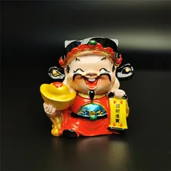 Tượng Thần Tài Cầm Xu Mini – Tượng Phong Thủy May Mắn, Hút Tài Lộc Đầu Năm
