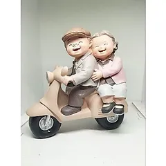 Tượng ông bà anh đi xe vespa - FREESHIP - Tượng trang trí bánh kem, quà tặng