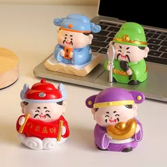 Đồ Trang Trí Nhỏ Chúc May Mắn Đến Với Phật, Búp Bê Thủ Công Bằng Nhựa, Quà Tặng Trang Trí Máy Tính Để Bàn Văn Phòng