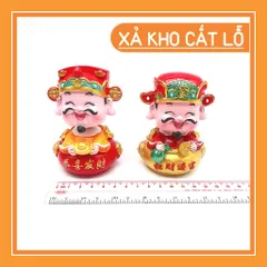Tượng thần tài phong thủy, đầu lò xo, thích hợp để trang trí nhà cửa, xe hơi