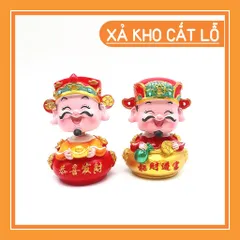 Tượng thần tài phong thủy, đầu lò xo, thích hợp để trang trí nhà cửa, xe hơi
