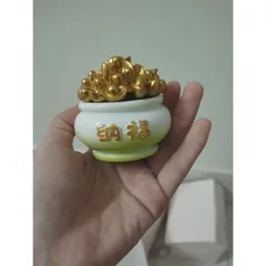 Hũ đựng muối gạo màu trắng - FREESHIP - hũ đựng muối gạo may mắn tài lộc