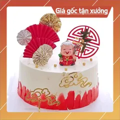 Phụ kiện trang trí bánh sinh nhật bánh kem - Cặp đôi ông bà thọ