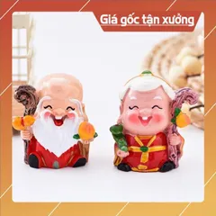 Phụ kiện trang trí bánh sinh nhật bánh kem - Cặp đôi ông bà thọ