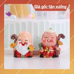 Phụ kiện trang trí bánh sinh nhật bánh kem - Cặp đôi ông bà thọ