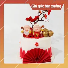 Phụ kiện trang trí bánh sinh nhật bánh kem - Cặp đôi ông bà thọ