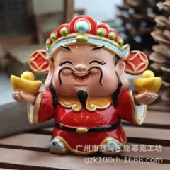 Tượng thần tài hai tay cầm 2 thỏi vàng - FREESHIP - Tượng thần tài trang trí tăng may mắn tài lộc