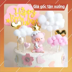phụ kiện trang trí bánh kem [FREESHIP❤️] Cặp heo bình sữa