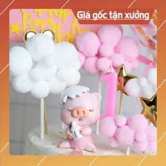 phụ kiện trang trí bánh kem [FREESHIP❤️] Cặp heo bình sữa