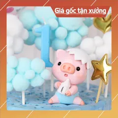 phụ kiện trang trí bánh kem [FREESHIP❤️] Cặp heo bình sữa
