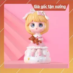 Phụ kiện trang trí bánh sinh nhật bánh kem - Em bé gái tóc vàng và em bé gái tóc hồng