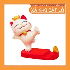 Giá đỡ điện thoại hình chú mèo may mắn trang trí nhà cửa, để ô tô tiện lợi 💕FREESHIP 50k💕 Linh Tinh 10k