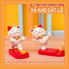 Giá đỡ điện thoại hình chú mèo may mắn trang trí nhà cửa, để ô tô tiện lợi 💕FREESHIP 50k💕 Linh Tinh 10k