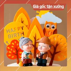 Phụ kiện bánh sinh nhật bánh kem - Cặp đôi ông bà đủ mẫu Trang Trí Bánh Sinh Nhật