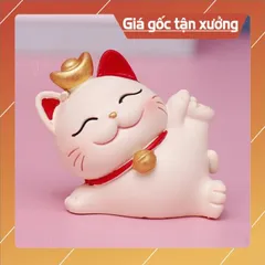Tượng mèo cát tường trang trí ô tô, bàn làm việc đáng yêu dễ thương/ Mèo may mắn 💕FREESHIP 50k💕 Linh Tinh 10k