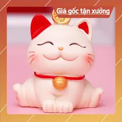 Tượng mèo cát tường trang trí ô tô, bàn làm việc đáng yêu dễ thương/ Mèo may mắn 💕FREESHIP 50k💕 Linh Tinh 10k
