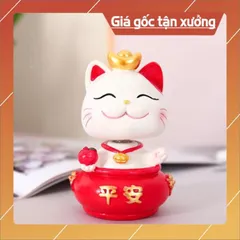 Tượng mèo cát tường trang trí ô tô, bàn làm việc đáng yêu dễ thương/ Mèo may mắn 💕FREESHIP 50k💕 Linh Tinh 10k