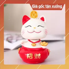Tượng mèo cát tường trang trí ô tô, bàn làm việc đáng yêu dễ thương/ Mèo may mắn 💕FREESHIP 50k💕 Linh Tinh 10k
