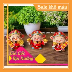 Bộ 03 tượng Thần Tài 7cm cao cấp