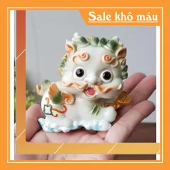 Bộ 02 tượng Kỳ Lân size lớn màu trắng