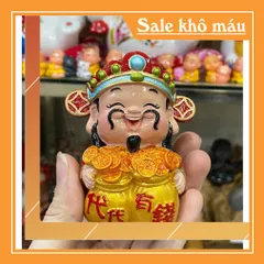 (Nhiều mẫu) Bộ 03 tượng Thần Tài 7cm cao cấp kèm đế tam cấp vuông nhỏ