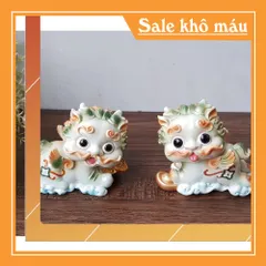 Bộ 02 tượng Kỳ Lân size lớn màu trắng