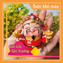 Bộ 03 tượng Thần Tài 7cm cao cấp