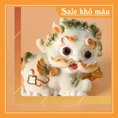 Bộ 02 tượng Kỳ Lân size lớn màu trắng