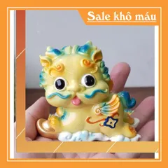 Bộ 02 tượng Kỳ Lân size lớn màu vàng