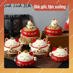 Tượng mèo may mắn trang trí ô tô, bàn làm việc dễ thương đựng đồ tiện ích 💕FREESHIP 50k💕 Linh Tinh 10k