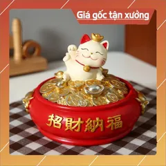 Tượng mèo may mắn trang trí ô tô, bàn làm việc dễ thương đựng đồ tiện ích 💕FREESHIP 50k💕 Linh Tinh 10k
