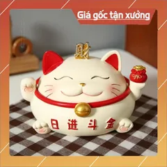 Tượng mèo may mắn trang trí ô tô, bàn làm việc dễ thương đựng đồ tiện ích 💕FREESHIP 50k💕 Linh Tinh 10k