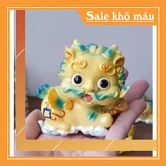 Bộ 02 tượng Kỳ Lân size lớn màu vàng
