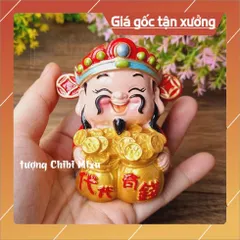 Tượng Thần Tài 7cm ôm túi tiền