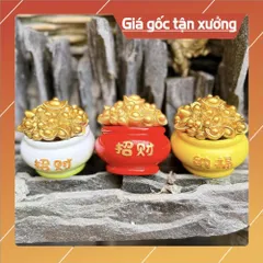 Hủ đựng muối gạo, bát tụ bảo ban tài lộc, may mắn, màu sắc tươi chuẩn đẹp