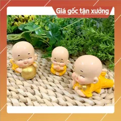 Bộ 3 tượng chú tiểu Tiên Đồng Tài Lộc Phúc Đức (Hình Thật - Video Thật)