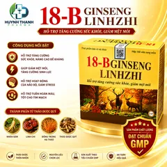 Viên Uống 18B Gingseng Linhzhi Chiết Xuất Đông Trùng Hạ Thảo Hỗ Trợ Tăng Cường Sức Khỏe - Hộp 100 Viên
