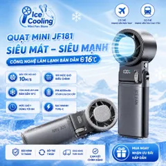[ JF 181 ] Hàng Nhập Khẩu-JF181 Quạt cầm tay mini làm mát bán dẫn–pin 6000mAh,199 tốc độ,gập gọn tiện lợi,vỏ kim loại!
