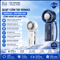 [Nhập Khẩu]Chính Hãng REMAX Quạt Cầm Tay mini có Sò Lạnh pin 10.000mAh - kiêm sạc dự phòng!