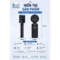 Quạt cầm tay Phun Sương SEUWU 8000mAh , 5 Chế Độ Gió, Bình Nước 45ml, Bảo Hành 6 Tháng
