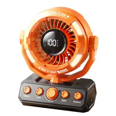 {Flash Sale}ICECOOLING-Quạt Tích Điện Remax RS-ZF09 20000mAh – Quạt Camping 100 Cấp Gió,Điều Khiển Từ Xa,Có Đèn LED-2026