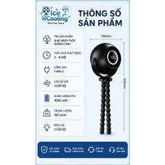[ F9 ]2026-Quạt Mini Bạch Tuộc F9 4.000mAh Không Cánh An Toàn Cho Bé – Quạt Kẹp Xe Đẩy, Siêu Êm Có Đèn LED-2026
