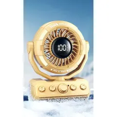 {Flash Sale}ICECOOLING-Quạt Tích Điện Remax RS-ZF09 20000mAh – Quạt Camping 100 Cấp Gió,Điều Khiển Từ Xa,Có Đèn LED-2026
